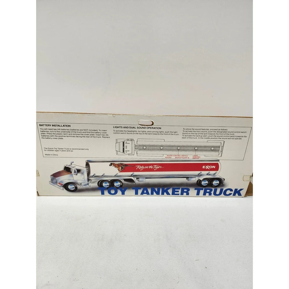 Vintage 1993 Exxon Toy Tanker Truck Rely on the Tiger Collector Series
